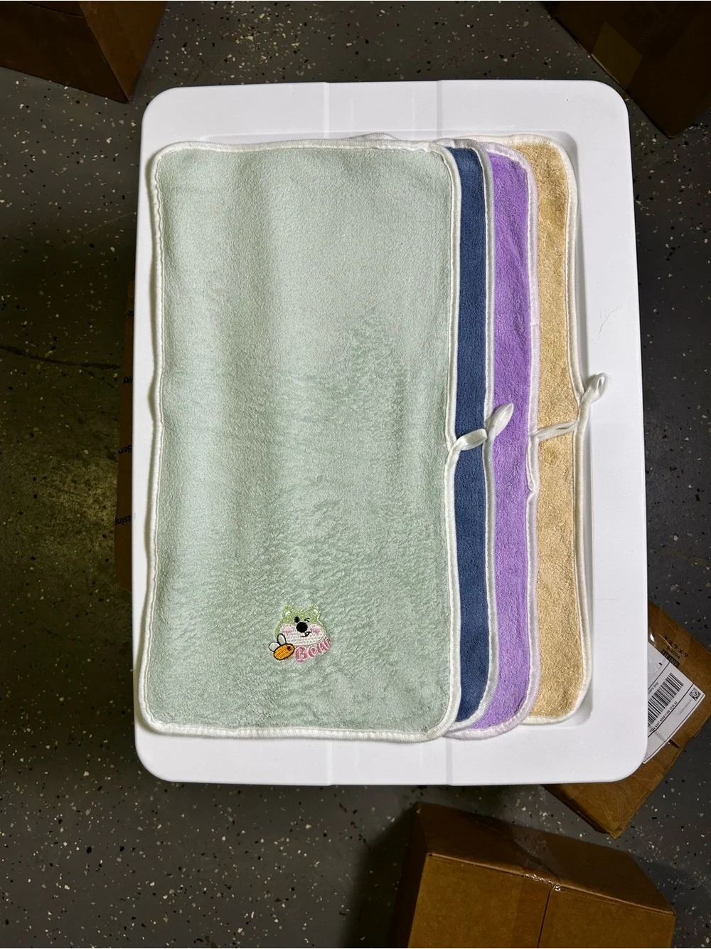 LARGE Soft Terry Towels - Pastel Assorted (4 Pack)